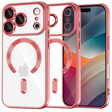 Ovitek Techsuit "Luxury Crystal MagSafe" za iPhone 17 Pro Max - rdeč