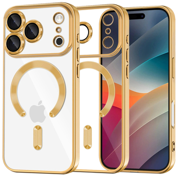 Ovitek Techsuit "Luxury Crystal MagSafe" za iPhone 17 Pro Max - zlat