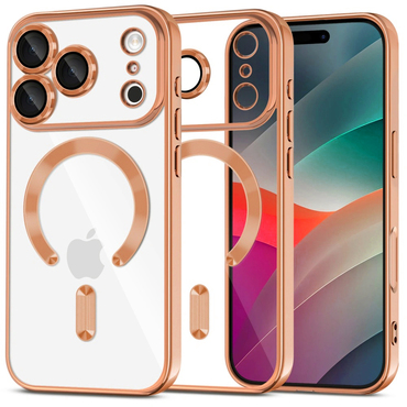 Ovitek Techsuit "Luxury Crystal MagSafe" za iPhone 17 Pro Max - oranžen