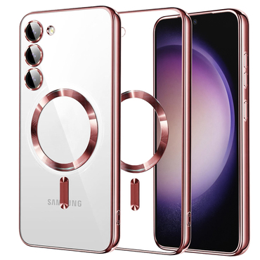 Ovitek Techsuit "Luxury Crystal MagSafe" za Samsung Galaxy S23 - roza