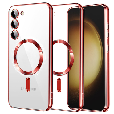 Ovitek Techsuit "Luxury Crystal MagSafe" za Samsung Galaxy S23 Plus - rdeč