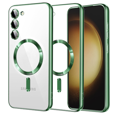 Ovitek Techsuit "Luxury Crystal MagSafe" za Samsung Galaxy S23 Plus - svetlo zelen