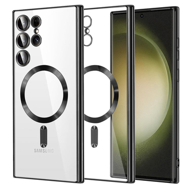 Ovitek Techsuit "Luxury Crystal MagSafe" za Samsung Galaxy S23 Ultra - črn