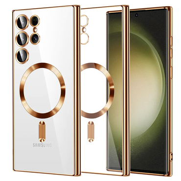 Ovitek Techsuit "Luxury Crystal MagSafe" za Samsung Galaxy S23 Ultra - zlat