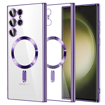 Ovitek Techsuit "Luxury Crystal MagSafe" za Samsung Galaxy S23 Ultra - svetlo vijoličen