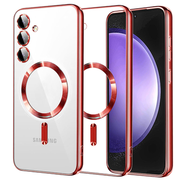 Ovitek Techsuit "Luxury Crystal MagSafe" za Samsung Galaxy S23 FE - rdeč
