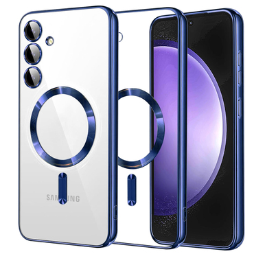 Ovitek Techsuit "Luxury Crystal MagSafe" za Samsung Galaxy S23 FE - temno moder
