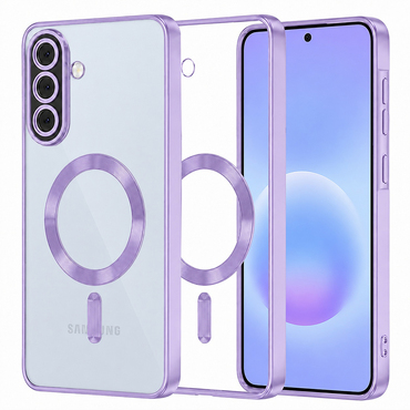 Ovitek Techsuit "Luxury Crystal MagSafe" za Samsung Galaxy A57 - svetlo vijoličen