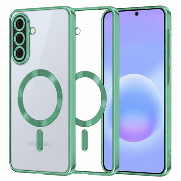 Ovitek Techsuit "Luxury Crystal MagSafe" za Samsung Galaxy A57 - svetlo zelen