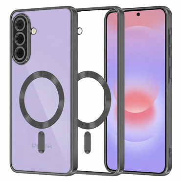 Ovitek Techsuit "Luxury Crystal MagSafe" za Samsung Galaxy A37 - črn