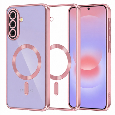 Ovitek Techsuit "Luxury Crystal MagSafe" za Samsung Galaxy A37 - roza