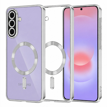Ovitek Techsuit "Luxury Crystal MagSafe" za Samsung Galaxy A37 - srebrn