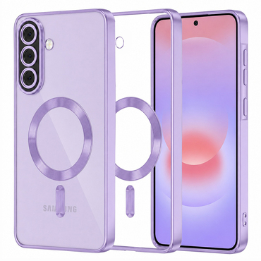 Ovitek Techsuit "Luxury Crystal MagSafe" za Samsung Galaxy A37 - svetlo vijoličen