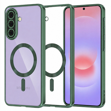 Ovitek Techsuit "Luxury Crystal MagSafe" za Samsung Galaxy A37 - temno zelen