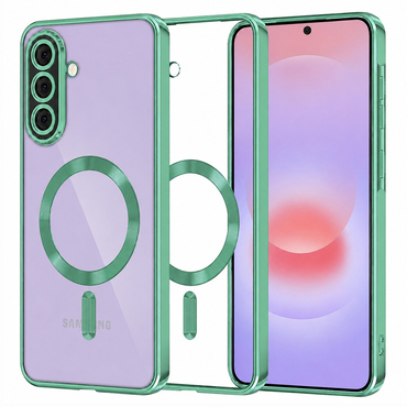 Ovitek Techsuit "Luxury Crystal MagSafe" za Samsung Galaxy A37 - svetlo zelen