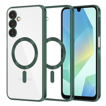 Ovitek Techsuit "Luxury Crystal MagSafe" za Samsung Galaxy A16 4G / Galaxy A16 5G - temno zelen
