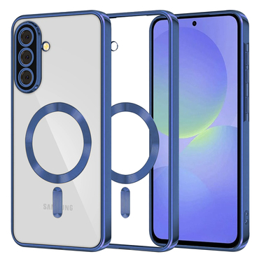 Ovitek Techsuit "Luxury Crystal MagSafe" za Samsung Galaxy A36 / Galaxy A56 - temno moder