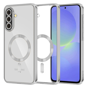 Ovitek Techsuit "Luxury Crystal MagSafe" za Samsung Galaxy A36 / Galaxy A56 - srebrn