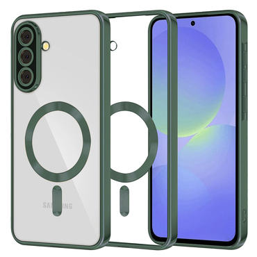 Ovitek Techsuit "Luxury Crystal MagSafe" za Samsung Galaxy A36 / Galaxy A56 - temno zelen