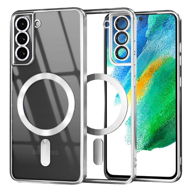 Ovitek Techsuit "Luxury Crystal MagSafe" za Samsung Galaxy S21 FE 5G - srebrn
