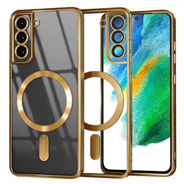 Ovitek Techsuit "Luxury Crystal MagSafe" za Samsung Galaxy S21 FE 5G - zlat