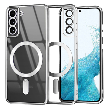 Ovitek Techsuit "Luxury Crystal MagSafe" za Samsung Galaxy S22 - srebrn