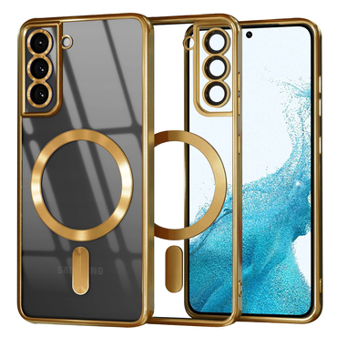 Ovitek Techsuit "Luxury Crystal MagSafe" za Samsung Galaxy S22 - zlat