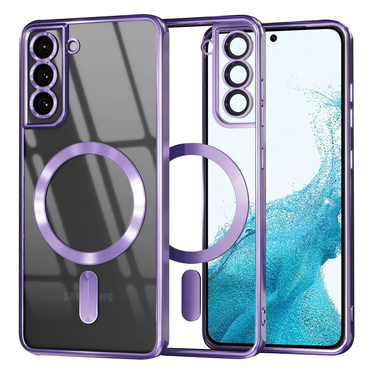 Ovitek Techsuit "Luxury Crystal MagSafe" za Samsung Galaxy S22 - svetlo vijoličen