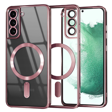 Ovitek Techsuit "Luxury Crystal MagSafe" za Samsung Galaxy S22 Plus - roza
