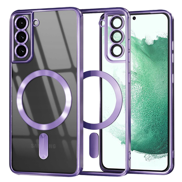 Ovitek Techsuit "Luxury Crystal MagSafe" za Samsung Galaxy S22 Plus - svetlo vijoličen