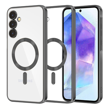 Ovitek Techsuit "Luxury Crystal MagSafe" za Samsung Galaxy A55 - črn