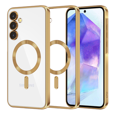 Ovitek Techsuit "Luxury Crystal MagSafe" za Samsung Galaxy A55 - zlat