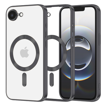 Ovitek Techsuit "Luxury Crystal MagSafe" za iPhone 16e / 17e - črn