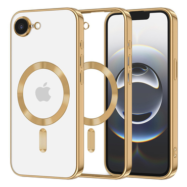 Ovitek Techsuit "Luxury Crystal MagSafe" za iPhone 16e / 17e - zlat