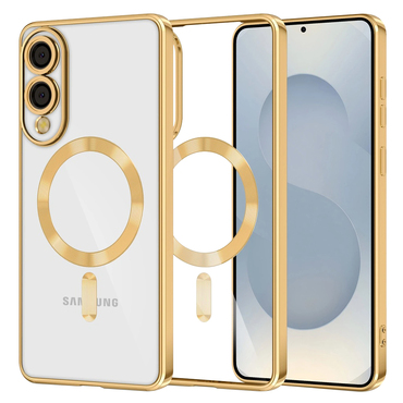 Ovitek Techsuit "Luxury Crystal MagSafe" za Samsung Galaxy S25 Edge - zlat