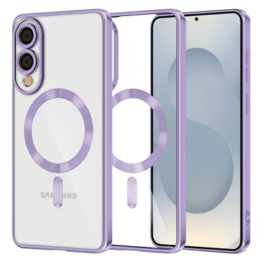 Ovitek Techsuit "Luxury Crystal MagSafe" za Samsung Galaxy S25 Edge - svetlo vijoličen