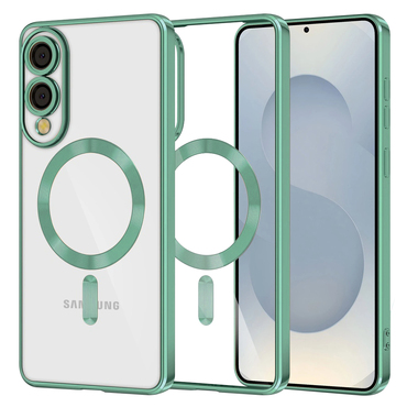 Ovitek Techsuit "Luxury Crystal MagSafe" za Samsung Galaxy S25 Edge - svetlo zelen