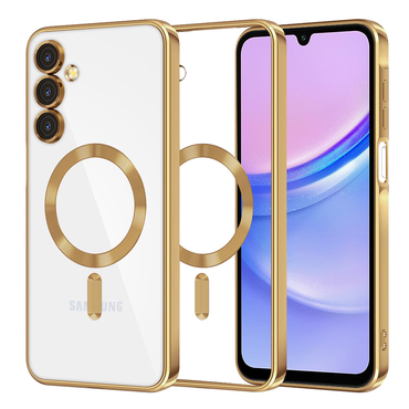 Ovitek Techsuit "Luxury Crystal MagSafe" za Samsung Galaxy A15 - zlat
