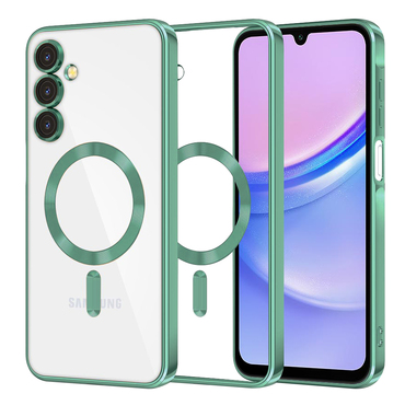 Ovitek Techsuit "Luxury Crystal MagSafe" za Samsung Galaxy A15 - svetlo zelen