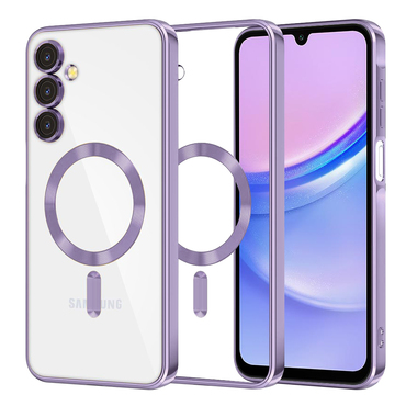 Ovitek Techsuit "Luxury Crystal MagSafe" za Samsung Galaxy A15 - svetlo vijoličen