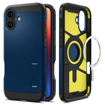Ovitek Spigen "Tough Armor Mag" za iPhone 16 - navy blue