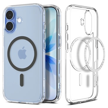 Ovitek Spigen "Ultra Hybrid Mag" za iPhone 17 - clear/graphite