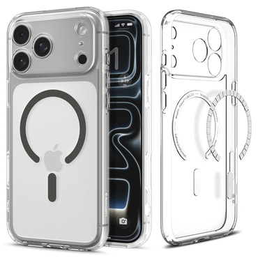 Ovitek Spigen "Ultra Hybrid Mag" za iPhone 17 Pro Max - clear/graphite