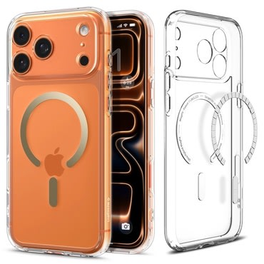 Ovitek Spigen "Ultra Hybrid Mag" za iPhone 17 Pro Max - clear/gold