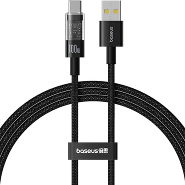 Polnilni in podatkovni 100W USB-A v USB-C kabel Baseus "Gem" - 1m - cluster black