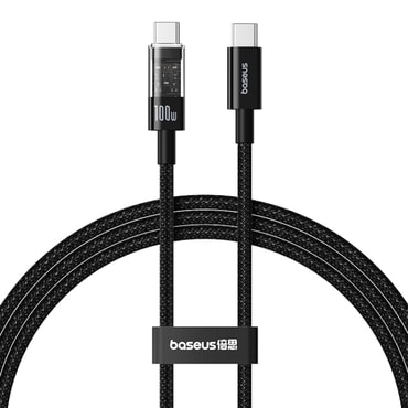 Polnilni in podatkovni 100W USB-C v USB-C kabel Baseus "Gem" - 2m - cluster black