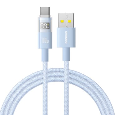 Polnilni in podatkovni 100W USB-A v USB-C kabel Baseus "Data Cable Display 2" - 2m - galaxy blue