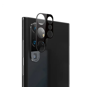 Full body zaščitno steklo za zadnjo kamero za Samsung Galaxy S23 Ultra - črno
