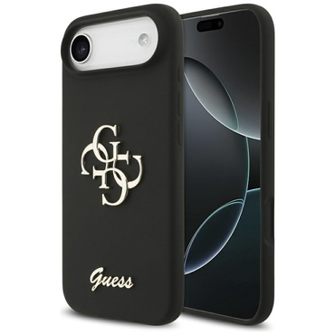 Ovitek Guess "Silicone Big 4G Script" za iPhone Air - black