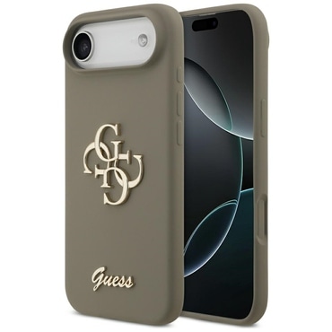 Ovitek Guess "Silicone Big 4G Script" za iPhone Air - brown